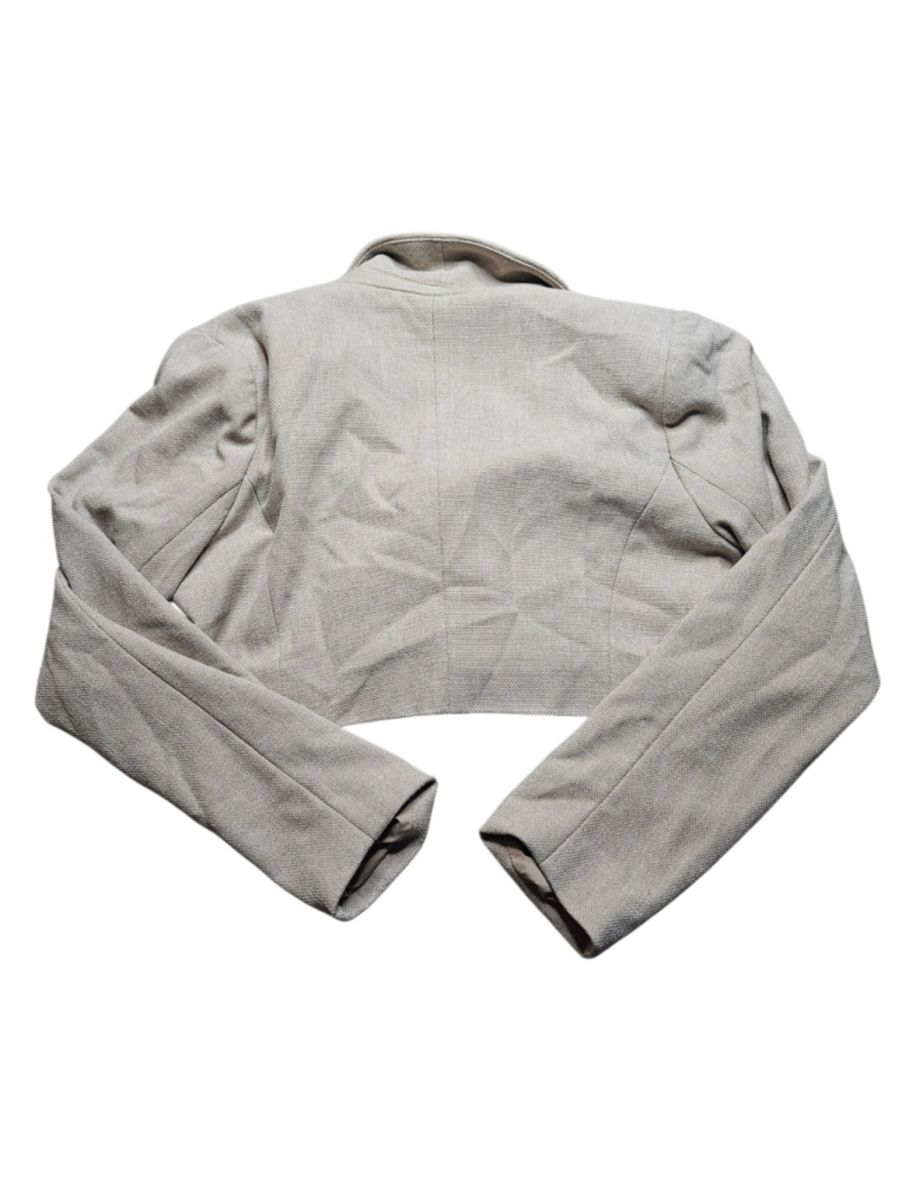 House of Harlow 1960 Large Beige Cropped Blazer Jacket - Picture 10 of 11